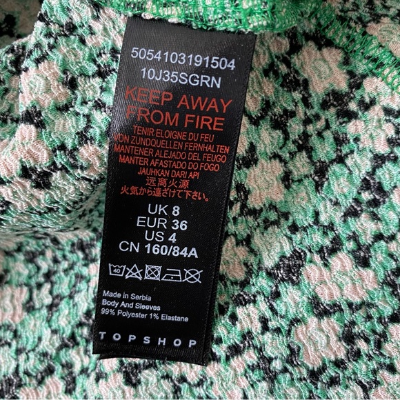 Topshop Green Boho Floral Wrap Mini Sundress - Picture 10 of 13